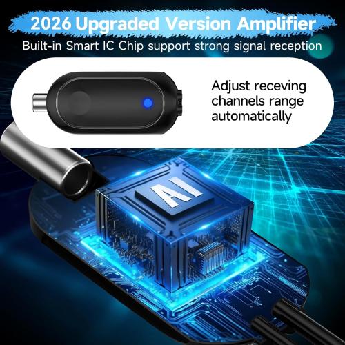 3600  Miles TV Antenna Indoor, 360° Reception Digital Antenna for Smart TV and Old TVs, HD Antenna for Local Channels with Amplifier Signal Booster Support 4K 8K 1080p -38ft Thick Coaxial Cable