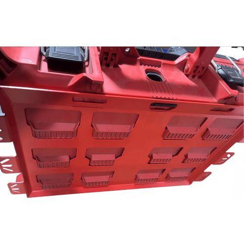 NyVoozy Packout Mounting Plate, Metal Base for Milwaukee Toolboxes, Wall or Floor Mount (2, red)