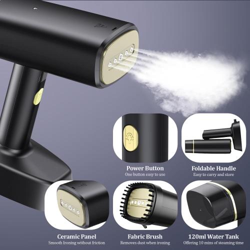 Dual Voltage(100~250V) Travel Steamer for Clothes Portable Mini with European Plug Adapter for International Travel, Europe Travel Essentials for Women, European Travel Must Haves, maybe missing one piece
