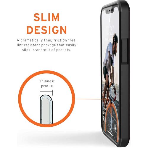 URBAN ARMOR GEAR UAG Designed for iPhone 12 Pro Max Case [6.7-inch Screen] Sleek Ultra-Thin Shock-Absorbent Civilian Protective Cover, Eggplant