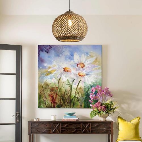 Rattan Pendant Light Fixture,13.79 Boho Rattan Kitchen Island Seagrass Lighting, Hand Woven Coastal Wicker Chandelier,for Farmhouse Dining Room Entryway Foyer 1-Light