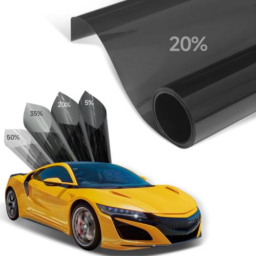 Window Tint Car Automotive, Privacy Protection, Nano Ceramic Car Window Tint, 2Mil Thick, DIY Installation, UVR 99% Heat& UV Block or Professional Application, (20% VLT), 20 x 10FT