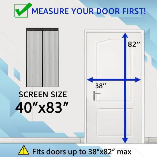 TheFitLife Magnetic Screen Door, Heavy Duty Mesh Bug Curtain