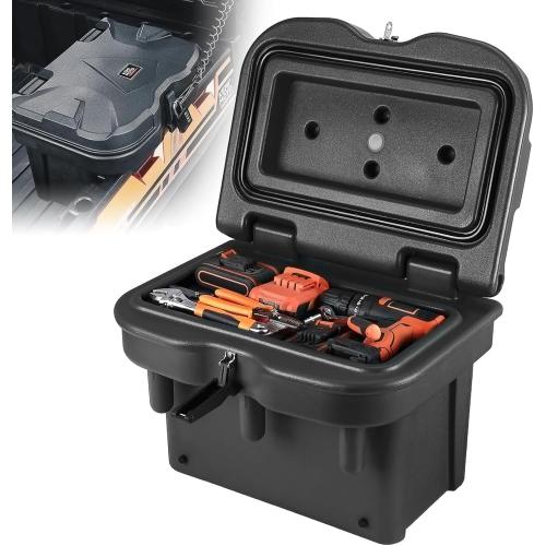 KEMIMOTO UTV Bed Storage Box 5.5GAL Compatible with Polaris Ranger 1000/XP 900 570 500 General 1000 4 2016 2017 2018 2019 2020 2021 2022 2023 2024 2025 2026, Low-Density Polyethylene Cargo Storage Box