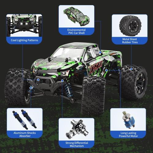 TENSSENX 1:18 Scale All Terrain RC Cars, 40KPH High Speed 4WD Remote Control Car with 2 Rechargeable Batteries, 4X4 Off Road Monster Truck, 2.4GHz Electric Vehicle Toys Gifts for Kids and Adults