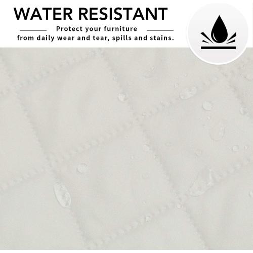 Easy-Going Reversible Couch Cover for 3 Cushion Couch Sofa Cover for Dogs Water Resistant Furniture Protector Cover with Foam Sticks Elastic Straps for Pet Cat (Sofa, Ivory/Ivory)
