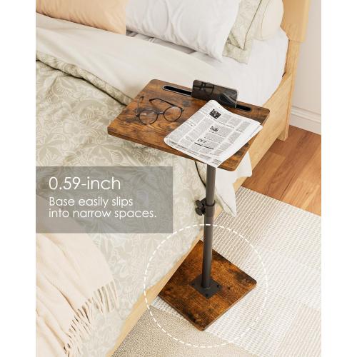 Masupu Sofa Arm Tray Table (Rustic Brown)