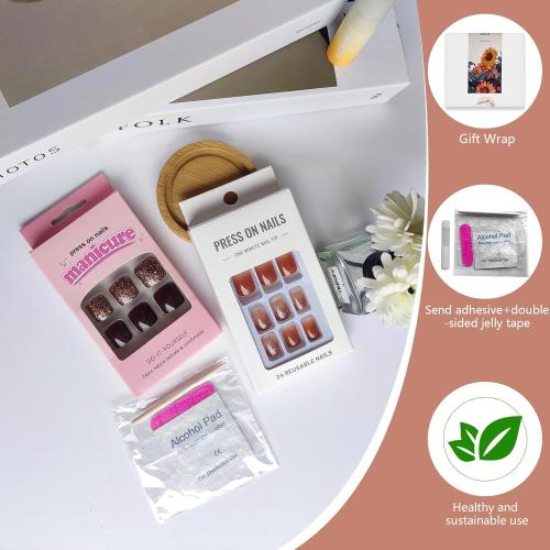 Press On Nails, Artificial Nails, Reusable (RED) 3pk