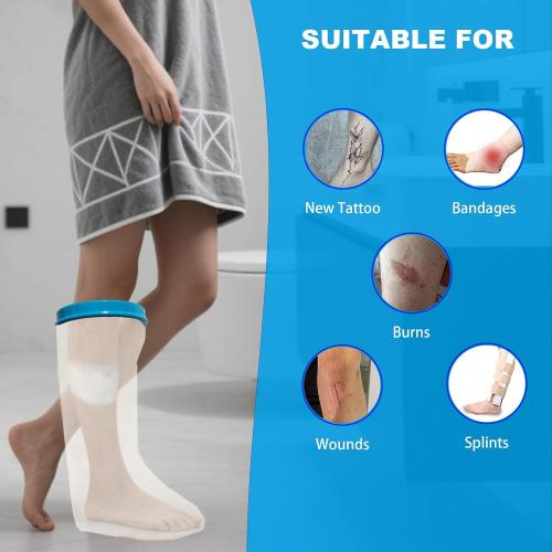 Waterproof Cast Covers for Shower Leg Adult, Cast Protector Bag Sleeve