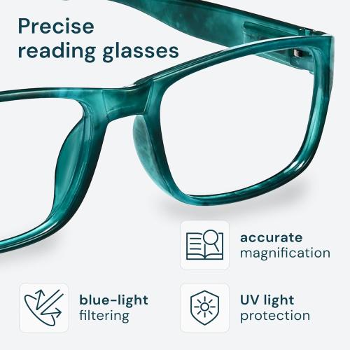 Gaoye 1.0 Professional Reading Glasses for All Day - Computer Readers with Blue Light Protection - Value Pack