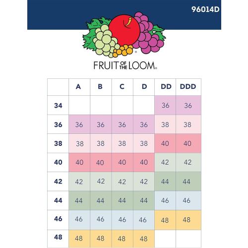 Size 42Fruit of the Loom Women's Multi-Pack Front Closure Cotton Bra