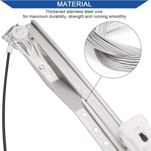 Obaee 749-508 Front Driver Side Power Window Lift Regulator Without Motor Compatible with Chrysler Town & Country Dodge Grand Caravan Ram C/V Volkswagen Routan Replace OE 68030655A