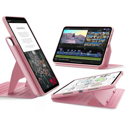 ESR for iPad A16 Case, iPad 11th/10th Generation Case (2025/2022), Pink | Removable Magnetic Cover with Pencil Charging & Storage, Adjustable Portrait/Landscape Stand, 9 Standing Angles, Shift Series