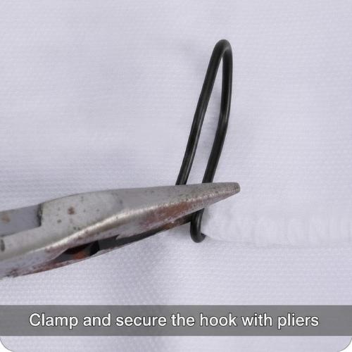 Metal Curtain Rings with Hooks, 1.26 Inches Interior Diameter