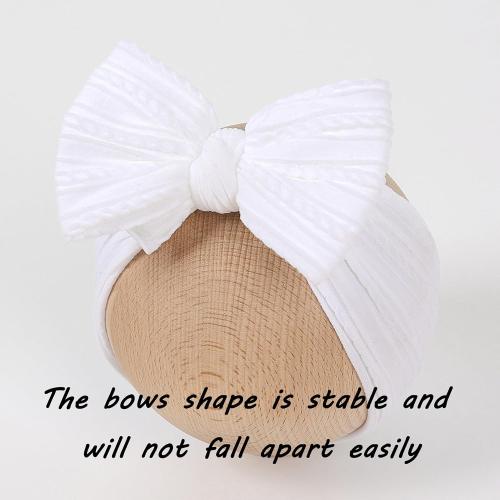 8 Pcs Baby Bows Headbands Soft Nylon Hairbands Super Elastic Headband Hair Accessories For Baby Girls Infant Toddler Essentials (8 Color-Warm)