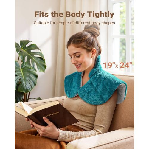 iDOO Graphene-Infused Heating Pad for Neck, Shoulders & Back | Weighted Design for Snug-Fit, FSA Eligible Items Only List, Birthday Gift for Women, Men, Mum, Dad & Elderly