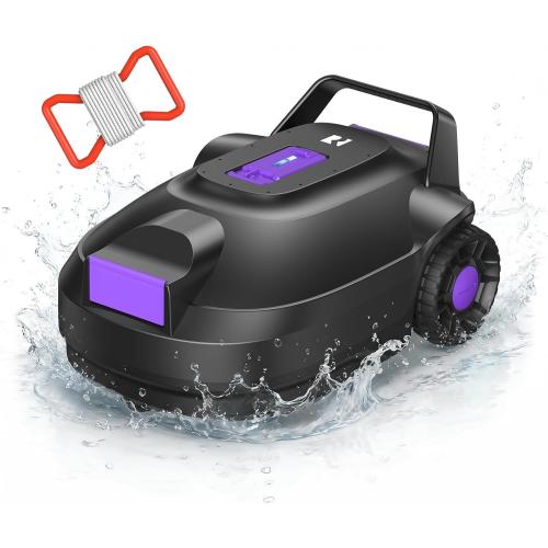 Robotic Pool Cleaner with Dual-Drive Motors,180Min Runtime, Powerful Pool Vacuum for Above-Ground & Flat Poolsu p to 1076.39 sq.ft,Auto-Parking Design,Double Suction Port