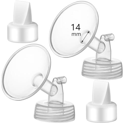 14mm Flange and Duckbill Valve Compatible with Spectra S1 S2 9 Plus Breastpump Replacement to Spectra Pump Parts, Not Original, Replace Accessories.