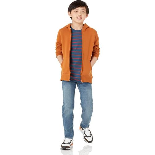 Amazon Essentials, Blue, L, Hoodies - Boys' Zip-Up Sweatshirt