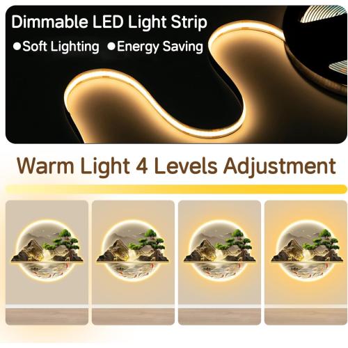 Zen LED Wall Art, Fish Wall Painting Decor with Led Light, Welcoming Pine Wall Decor Art, 3D Landscape Wall Sculpture Decoration, for Living Room Bedroom Office Entrance (B, 60×72cm)