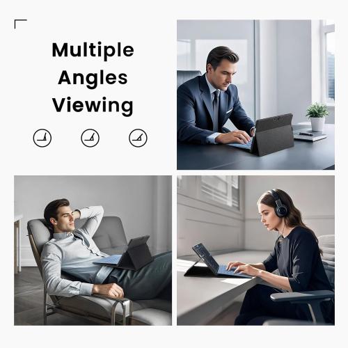 Omnpak Microsoft Surface Pro 11/10/9 Case, Lightweight Protective, Multiple Angle, Stylus Holder, Designed for Surface 11th Edition AI 2024/Pro 9 5G 13 2022, Compatible with Type Cover Keyboard