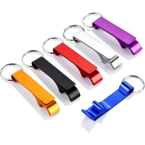 6PCS Colorful Key Chain Beer Bottle Openers for Bar and Home, 6 Color | Small, Practical, Easy to Carry, Open the Lids Easily, Beverage Bottle Opener Keychain for Men, Women, Made of Premium Metal
