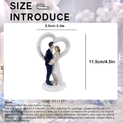 4.5 Wedding Cake Toppers Bride and Groom Figures Ornament Love Gifts Party Decor