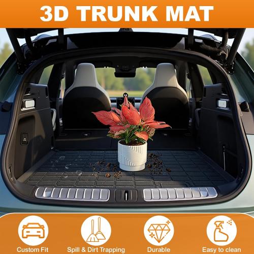 Trunk Liner  All-Weather TPE Material Waterproof Car Cargo Liner Mat, Black
