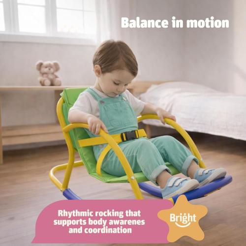 Bright Autism Rocking Chair for Kids  - Sensory Rocker for ADHD and Special Needs. Great Therapy Tool for Calming Senses. for Sensory Room, Daycare and Playground. Indoor and Outdoor Play