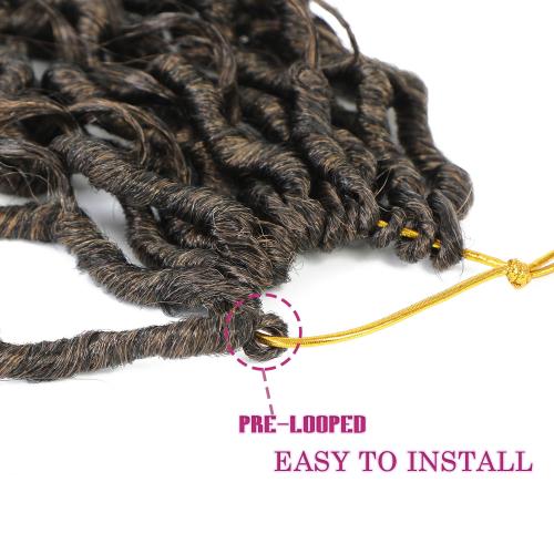 SamBraid Goddess Locs Crochet Hair 14 Inch, 8 Packs New Goddess Faux Locs