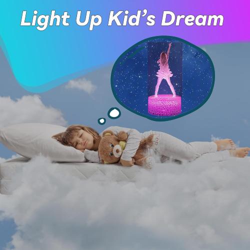 Girls Gifts, Singing Girl Birthday Gift, Decoration for Room. Table Lamp for Music Party Supplies.Night Light with 16 Colors Change and Timing