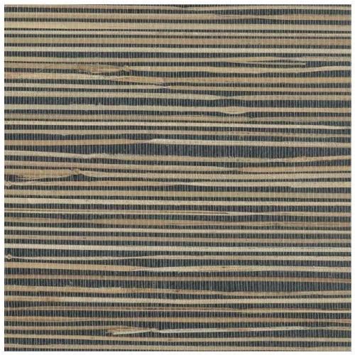 York Wallcoverings NZ0786 Grasscloth Wallpaper by River Grass, Black, Cream, Beige, Khaki, Tan