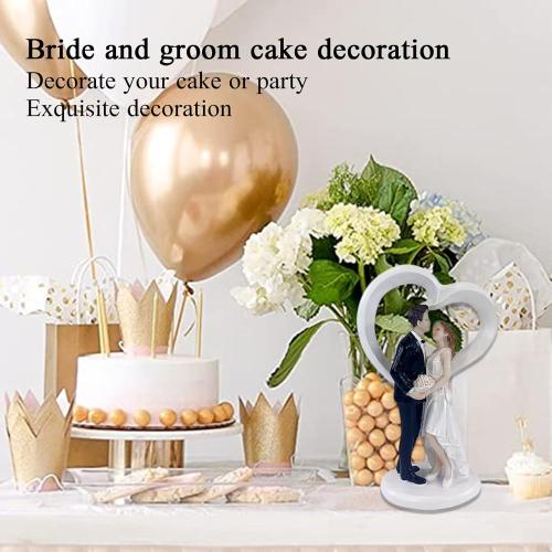 4.5 Wedding Cake Toppers Bride and Groom Figures Ornament Love Gifts Party Decor