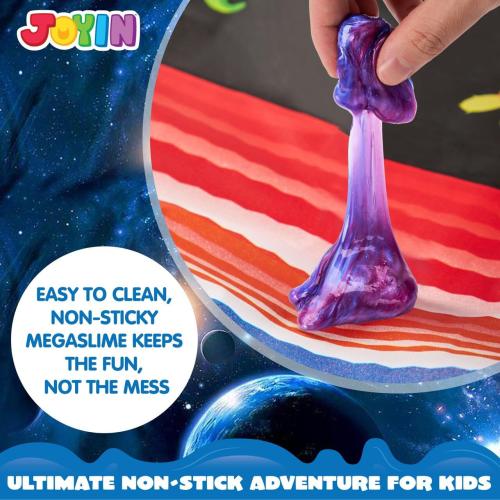 JOYIN Slime Party Favors, 24 Pack Galaxy Slime Ball - Stretchy, Non-Sticky, Mess-Free, Stress Relief, and Safe - Toys for Girls and Boys - Classroom Reward, Party Supplies