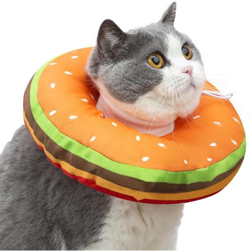 EWES Cat Cone Collar Soft M Size Alternative Neck Cones to Stop Licking Kitten Comfy Elizabethan Collars After Surgery Neuter Dog Donut Collar for Pet e Collar Recovery Shame