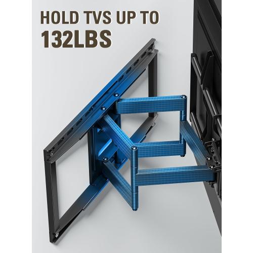 Mounting Dream TV Wall Mount TV Bracket for Most 42-90 Inch TV, Pre-Assembled Full Motion TV Mount with Articulating Arms, Max VESA 800x400mm 132 lbs. Loading, Fits 16, 18, 24 Studs, MD2298-XL