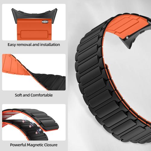 Silicone Watch Band Compatible with Google Pixel Watch 5 45mm, Soft Sport Magnetic Replacement Strap for Google Pixel Watch 4/3 45mm