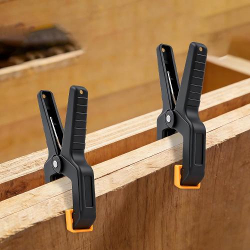 10 Pack Spring Clamps for Crafts & DIY - 3.5 Inch Plastic Woodworking Clamps, Small Balloon Arch Clips, Heavy Duty Tarp & Backdrop Holder Clips