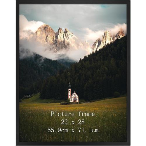 Black Giftgarden 22x28 Picture Frame Black, Textured Metal Frame 28x22 for Wall Display, Single
