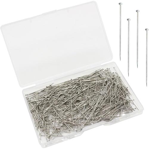 500Pcs Straight Pins，Stainless Steel Head Pins Dressmaker Pins Fine Satin Pin for Crafts, Sewing Pins for Fabric Dressmaker Pin for Sewing and Craft, Jewelry Making.