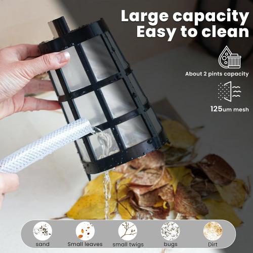 Cordless Pool Vacuum Cleaner for Above Ground Pool & In Ground Rechargeable Pool Vacuum Cleaner - 90 Mins Runtime, with 69 Telescopic Pole, Spa Vacuum for Hot Tub（Misty Grey）