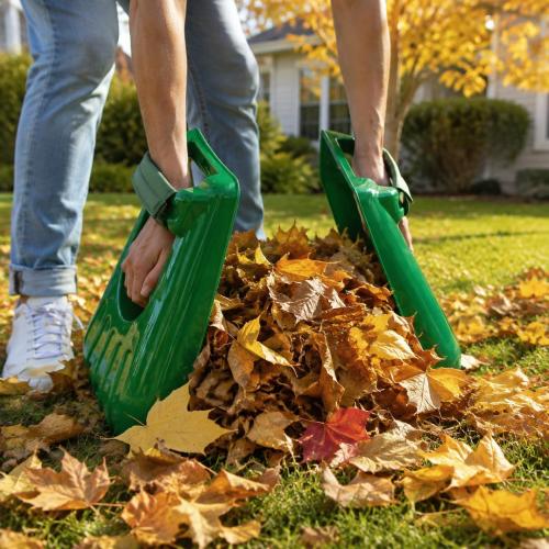 Gardzen Plastic Large Leaf Scoop Hand Rakes