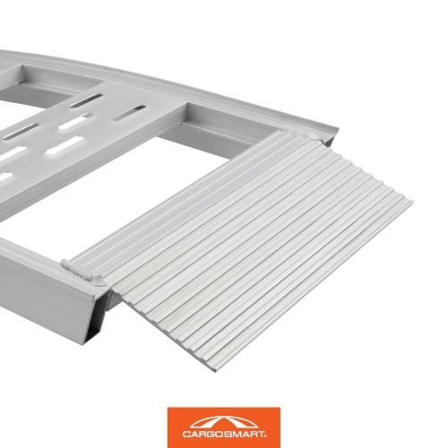 Aluminum Fixed S-Curve Ramp with Treads (2pk) – Easily and Safely Load and Unload Your Light Equipment, Lawn Tractors, ATVs and More, 12” W x 90”