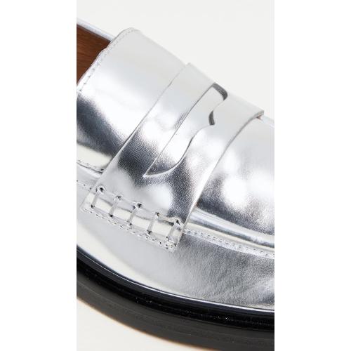 Size 8 Madewell Women's The Vernon Loafer in Specchio Leather