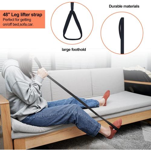 Kekoy 7 In 1 Hip Kit, Knee Back Surgery Hip Replacement Recovery Kit With 32 Grabber Reacher Tool,Sock Aid Device for Seniors,Shoe Horn Long Handle & Dressing Stick,Leg Lifter,Bath Sponge,Storage Bag