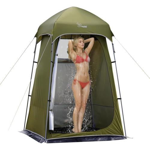 Vidalido Outdoor Camping Shower Tent Easy Setup Privacy Tent Changing Room Portable Camp Shower Tents for Camping with Floor, Waterproof Privacy Shelters Camping Toilet Tent
