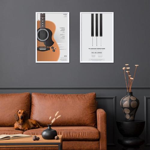 2Pack 20x30 White DOAI ART Frame White 2 Pack, 20x30 Poster Frame or Picture Frame 20x30 with HD Plexiglass for Horizontal or Vertical Wall Mounting, 20 x 30 frame Durable Scratch-proof Safe and Artistic Large