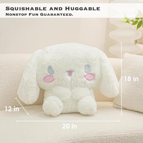 Juju White Kawaii Plush (20 in) - Cute Stuffed Animal Kawaii Plushies - Peluche Big Stuffed Animals Plushie - Peluches Grandes Cute Plushies - Cool Stuff Plush - Plushy (Fun)