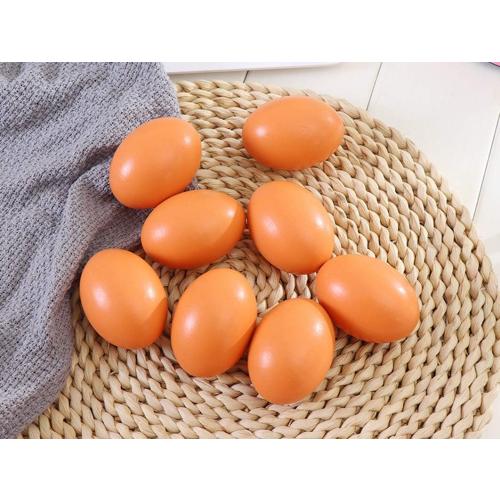 Wooden Eggs Fake Eggs Dummy Eggs Nest Eggs Help Laying Hen Agricultural Tool Eggs for Nesting Box 6 PCS