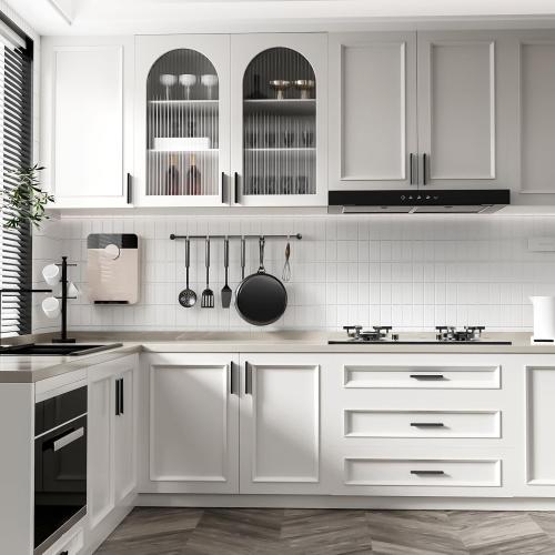 Cobbe Elite 10 Pack Elegant Matte Black Cabinet Pulls, 3 Inch Hole Center, Handles for Kitchen Bathroom Cabinets and Drawers